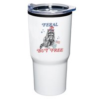 Feral But Free Funny Racoon 4th Of July Tumbler