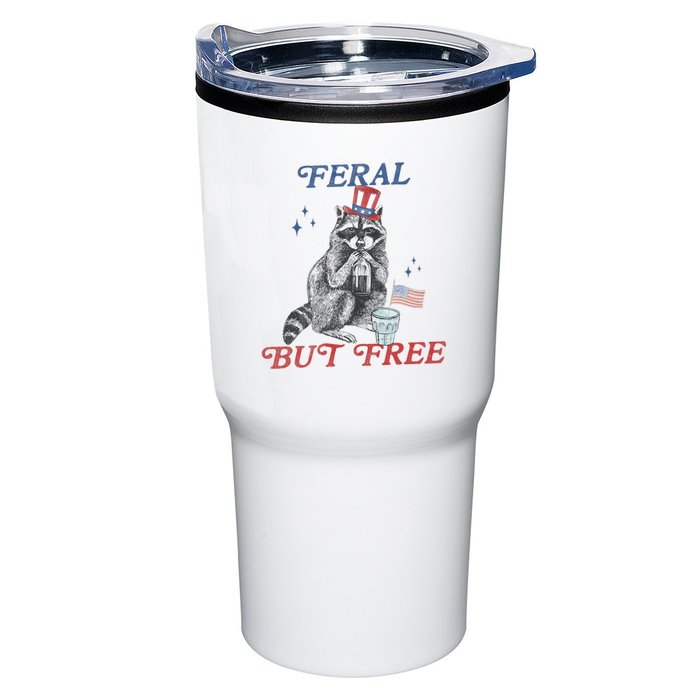 Feral But Free Funny Racoon 4th Of July Tumbler