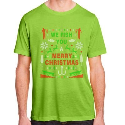 Funny Bass Fishing Ugly Christmas Sweater Party Funny Gift Adult ChromaSoft Performance T-Shirt