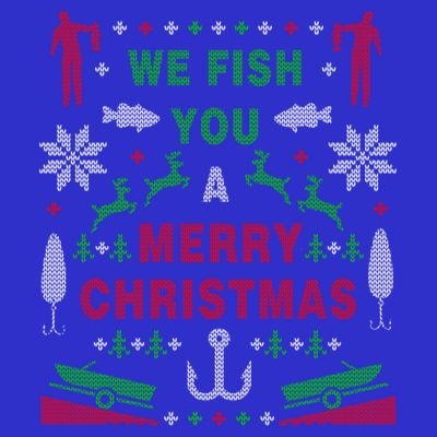 Funny Bass Fishing Ugly Christmas Sweater Party Funny Gift T-Shirt
