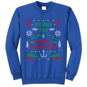 Funny Bass Fishing Ugly Christmas Sweater Party Funny Gift Tall Sweatshirt