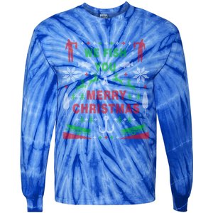 Funny Bass Fishing Ugly Christmas Sweater Party Funny Gift Tie-Dye Long Sleeve Shirt