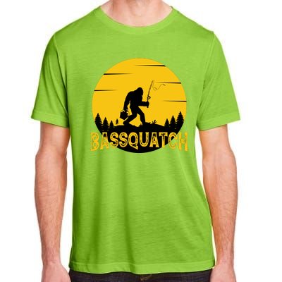 Funny Bassquatch Fishing Adult ChromaSoft Performance T-Shirt