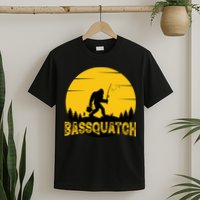 Funny Bassquatch Fishing T-Shirt