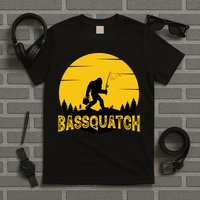 Funny Bassquatch Fishing T-Shirt