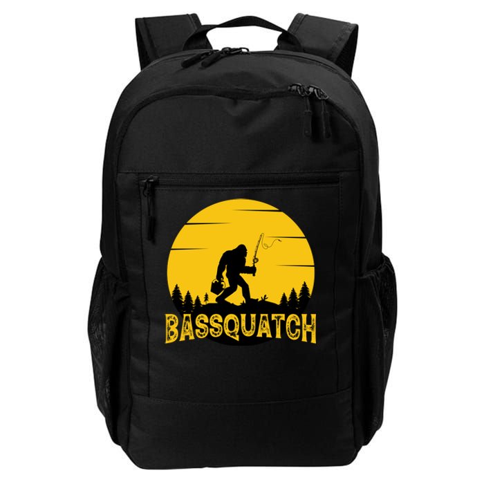 Funny Bassquatch Fishing Daily Commute Backpack