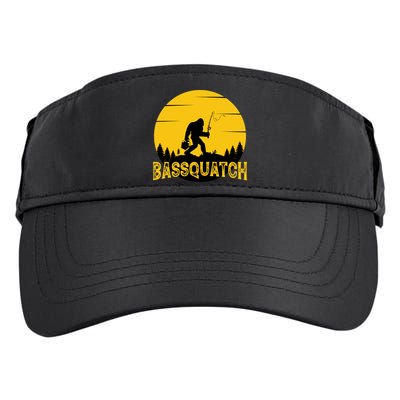 Funny Bassquatch Fishing Adult Drive Performance Visor