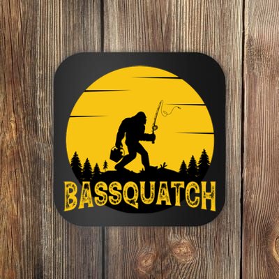 Funny Bassquatch Fishing Coaster