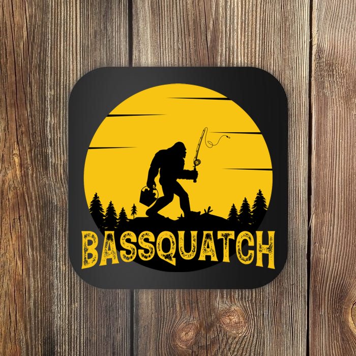 Funny Bassquatch Fishing Coaster