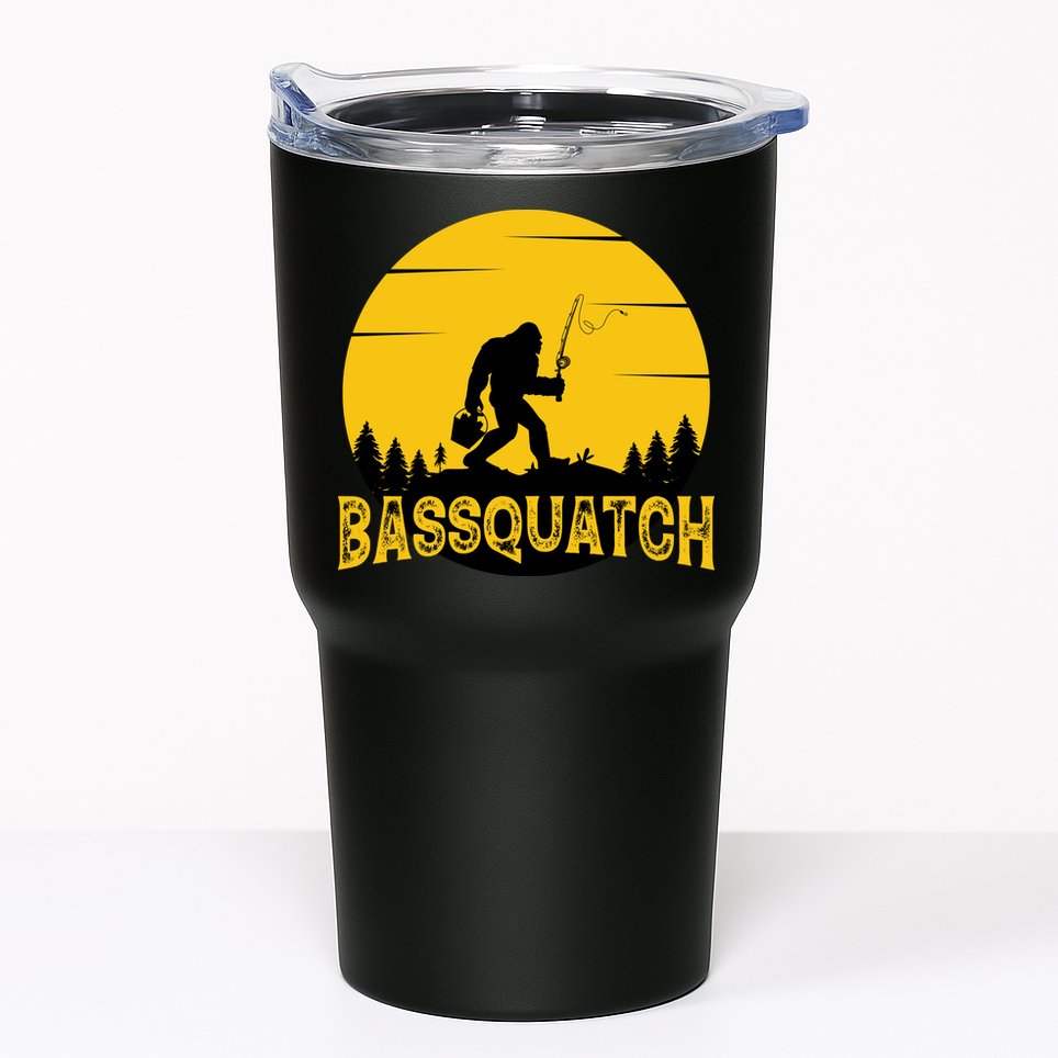Funny Bassquatch Fishing Tumbler