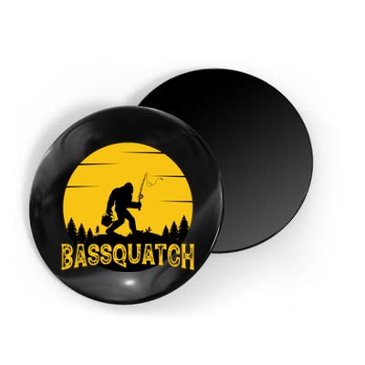 Funny Bassquatch Fishing Magnet