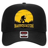 Funny Bassquatch Fishing Trucker Hat