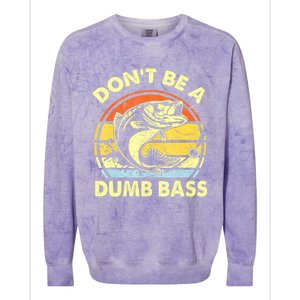 Funny Bass Fishing Stuff Funny Dad Bass Fish Papa Fishing Colorblast Crewneck Sweatshirt