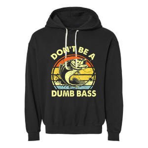 Funny Bass Fishing Stuff Funny Dad Bass Fish Papa Fishing Garment-Dyed Fleece Hoodie