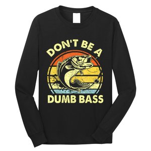 Funny Bass Fishing Stuff Funny Dad Bass Fish Papa Fishing Long Sleeve Shirt