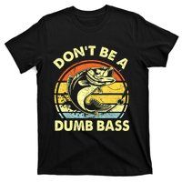 Funny Bass Fishing Stuff Funny Dad Bass Fish Papa Fishing T-Shirt