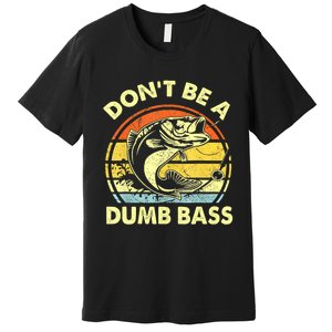 Funny Bass Fishing Stuff Funny Dad Bass Fish Papa Fishing Premium T-Shirt