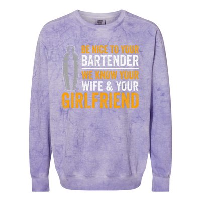 Funny Bartender Colorblast Crewneck Sweatshirt