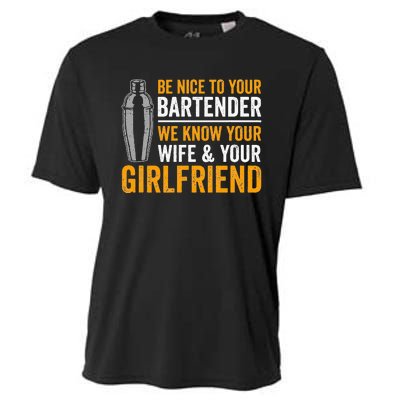 Funny Bartender Cooling Performance Crew T-Shirt