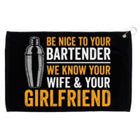 Funny Bartender Grommeted Golf Towel