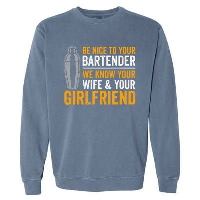 Funny Bartender Garment-Dyed Sweatshirt