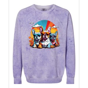 French Bulldog Colorblast Crewneck Sweatshirt