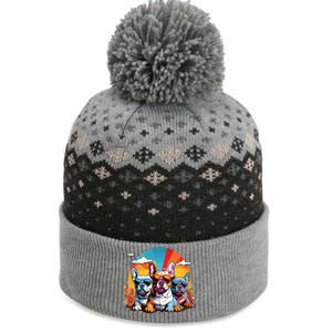 French Bulldog The Baniff Cuffed Pom Beanie