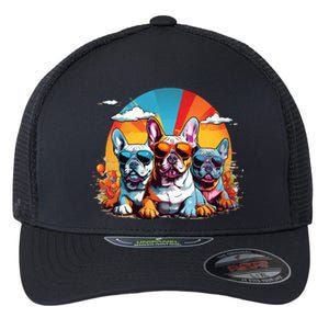 French Bulldog Flexfit Unipanel Trucker Cap