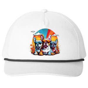 French Bulldog Snapback Five-Panel Rope Hat