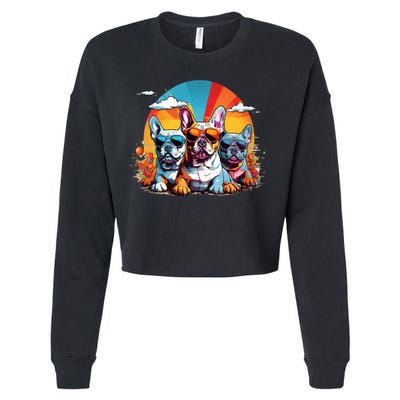 French Bulldog Cropped Pullover Crew