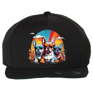 French Bulldog Wool Snapback Cap