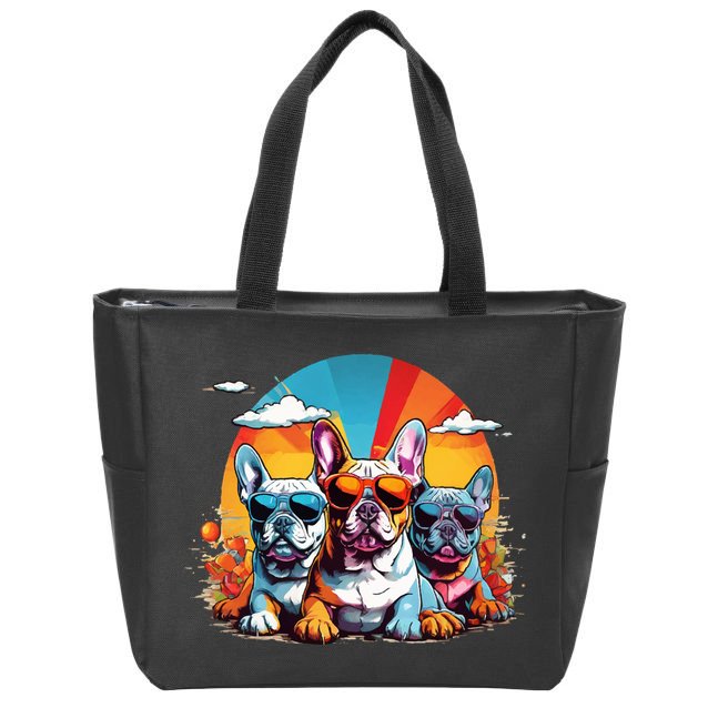 French Bulldog Zip Tote Bag