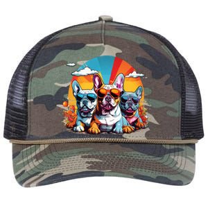 French Bulldog Retro Rope Trucker Hat Cap