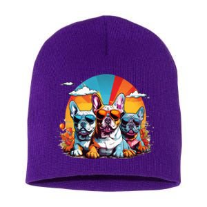 French Bulldog Short Acrylic Beanie