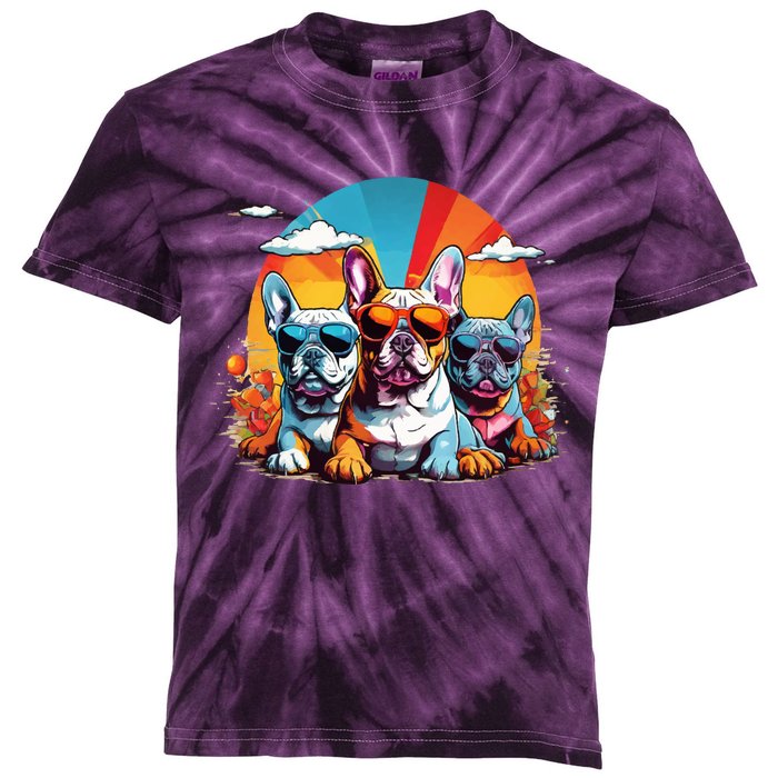 French Bulldog Kids Tie-Dye T-Shirt