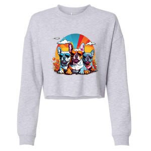 French Bulldog Cropped Pullover Crew