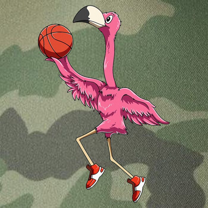 Flamingo Basketball Flamingo Playing Basketball Flamingo Legacy Tie Dye Trucker Hat
