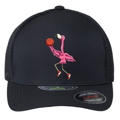 Flamingo Basketball Flamingo Playing Basketball Flamingo Flexfit Unipanel Trucker Cap