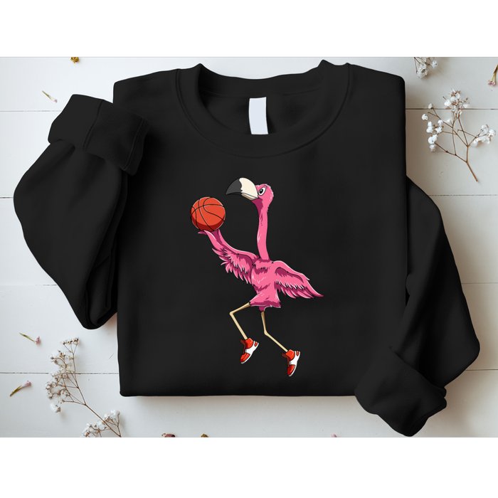 Flamingo Basketball Flamingo Playing Basketball Flamingo Sweatshirt