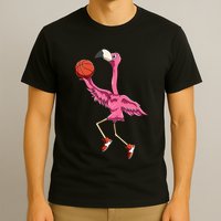 Flamingo Basketball Flamingo Playing Basketball Flamingo T-Shirt