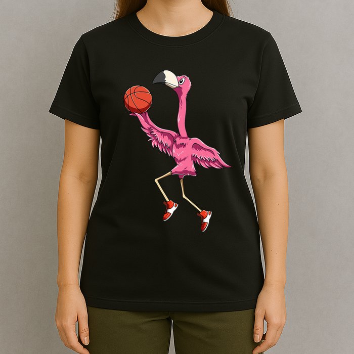 Flamingo Basketball Flamingo Playing Basketball Flamingo T-Shirt