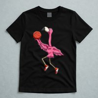 Flamingo Basketball Flamingo Playing Basketball Flamingo T-Shirt
