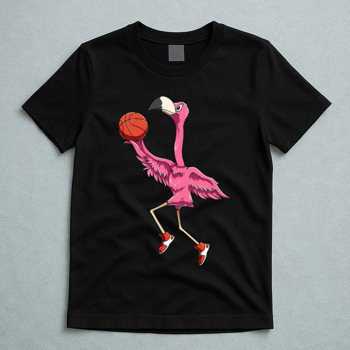 Flamingo Basketball Flamingo Playing Basketball Flamingo T-Shirt