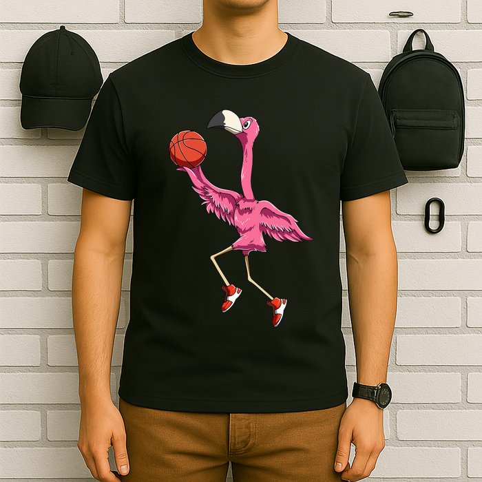 Flamingo Basketball Flamingo Playing Basketball Flamingo T-Shirt