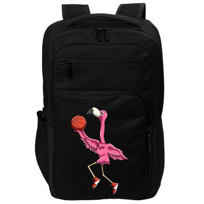 Flamingo Basketball Flamingo Playing Basketball Flamingo Impact Tech Backpack