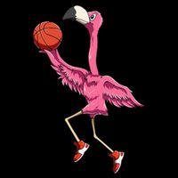 Flamingo Basketball Flamingo Playing Basketball Flamingo Bucket Hat