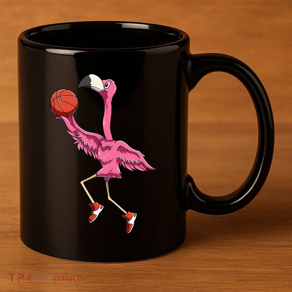 Flamingo Basketball Flamingo Playing Basketball Flamingo 11oz C Handle Ceramic Mug