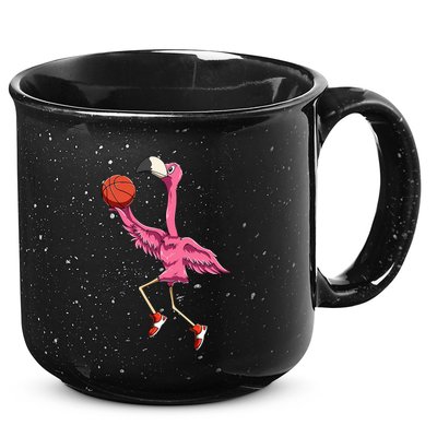 Flamingo Basketball Flamingo Playing Basketball Flamingo 15oz Campfire Ceramic Mug