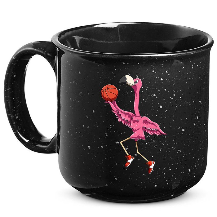 Flamingo Basketball Flamingo Playing Basketball Flamingo 15oz Campfire Ceramic Mug
