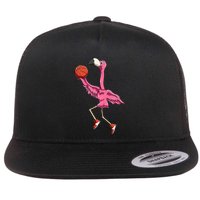 Flamingo Basketball Flamingo Playing Basketball Flamingo Flatbill Hat
